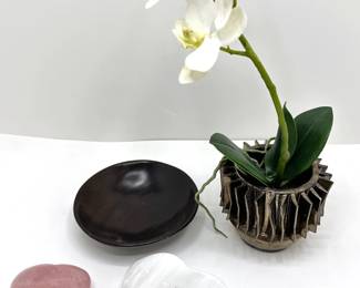 Silk Orchid In Metal Bowl From Barneys New York
Lot #: 45