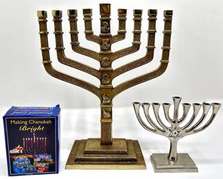 2 Chanukal Menorahs, Larger By Ben Ari Arts & Box Of Candles
Lot #: 151