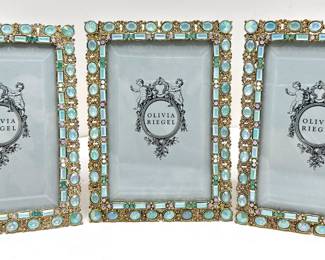 3 Olivia Riegel Rhinestone Photo Frames For 4 By 6 Photos, Purchased At Barneys New York
Lot #: 48