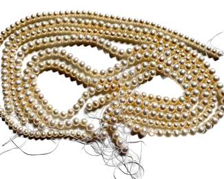 6 Strung Honora Genuine Freshwater Pearls, Approximately 16 Inches
Lot #: 90