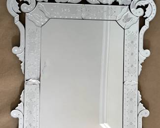 Large Floriana Silver Finished Venetian Style Accent Wall Mirror
Lot #: 30