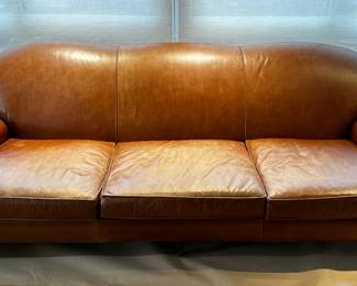 Ralph Lauren Leather Home Sofa With Casters In Front, Retailed For $24,000, Purchased At Ralph Lauren NYC
Lot #: 13