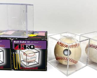 Kaleidoscope Baseball, Official Major League Baseball In Display Box Cube & 3 Ball Cubes, 2 New In Box
Lot #: 39