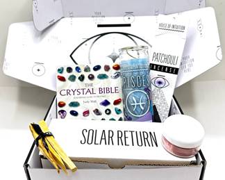 New Zodiac Energy Box For Pisces: Crystal, Candle, Book, Incense, Ritual Tool, Dusting Powder & More
Lot #: 116