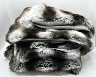 Large Faux Fur Fleece Throw Blanket From Barneys New York
Lot #: 83