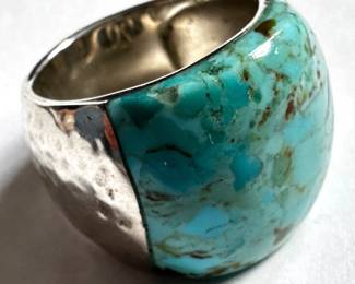 Sterling Silver & Genuine Turquoise Ring, Size 8
Lot #: 75