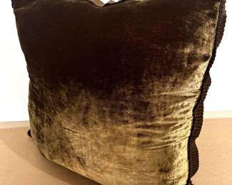 Kevin O'Brien Studio Large Velvet Throw Pillow, From Barneys New York, Not Labeled
Lot #: 32