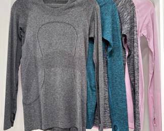 4 Lululemon Long Sleeved Athletic Tops With Thumb Holes, Size 6
Lot #: 66