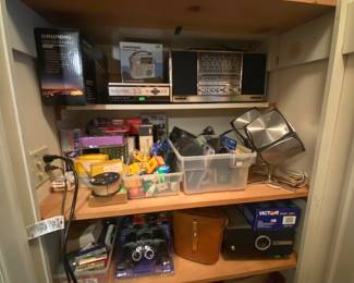 Vintage Grundig Radio and Cube Speakers, Vintage Camera Equipment