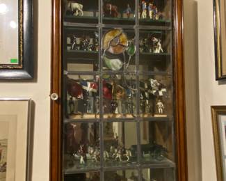 Antique Stained Glass Cabinet