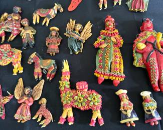 Vintage Ecuadorian bread dolls/ornaments