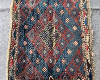 Iranian tribal wool blend rug 28" x 36"
