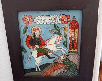 Iconography, painted on glass