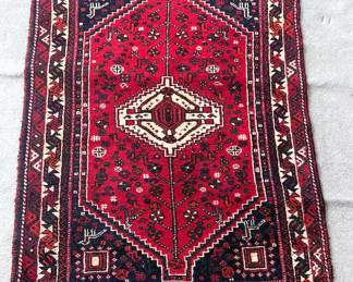 Iranian Kirman wool rug, approx 47" x 62"