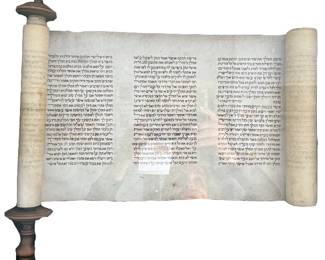 Frame Torah scroll, c. late 1800s/early 1900s