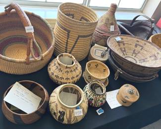 Assorted Native American + Latin American baskets