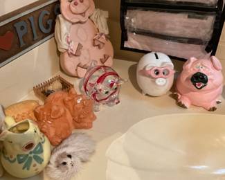 A collection of pig items