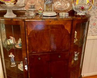 Wooden Antique Cabinet with Glass Doors