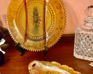 Taira Amber divided plate