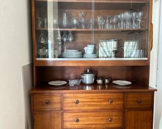 Hand-made china hutch with sliding glass doors
