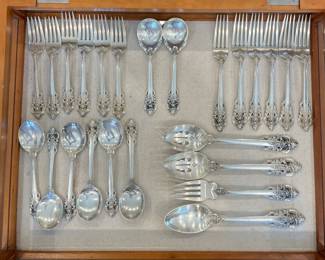 Wallace “Baroque” Sterling Silver Flatware Set