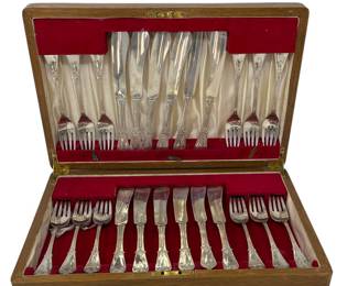 Tiffany Sterling Silver Fish Flatware Set
