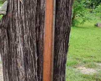 Antique Ridgely 7ft WoodBrass Straight Measuring Stick