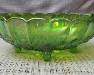 Vintage Indiana Carnival Glass Footed Bowl