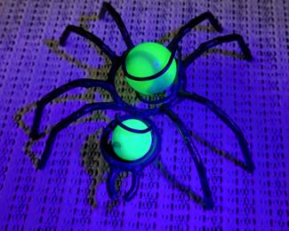 Metal Crafted Spider With Uranium Marbles