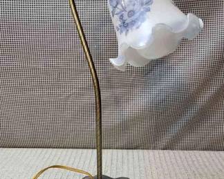 Vintage Brass Lily Pad Lamp