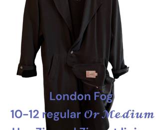 London Fog 10-12 regular or Medium - has zip in/zip out lining