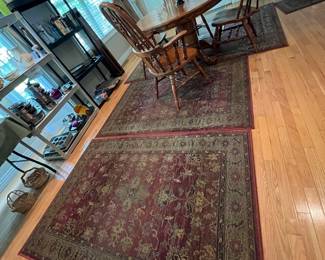 Area rugs- All matching - Excellent condition - sold separately :     2 - 4'x6';    2   - 2' x 3';    1 - 7'9" x 5'4"