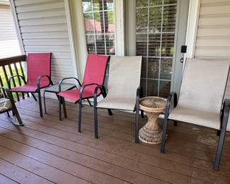 Patio Furniture - 2 chairs and one small table -                       4 sets of 3 pcs each
