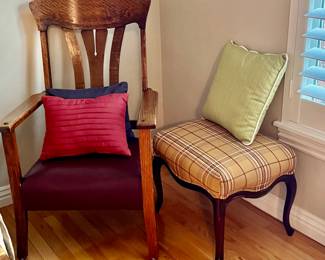 Antique Chair; Footstool