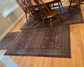 Area rugs- All matching - Excellent condition - sold separately :     2 - 4'x6';    2   - 2' x 3';    1 - 7'9" x 5'4"