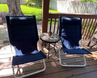 Patio Furniture - 2 chairs and one small table -                       4 sets of 3 pcs each