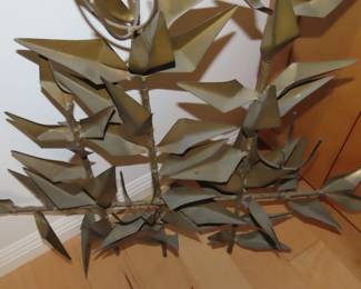 Brutalist metal wall art.