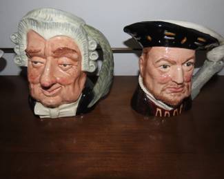Two Royal Doulton character jugs. Henry VIII and The lawyer.