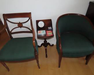 Occassional chairs and telephone table.