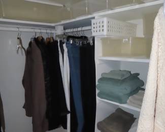 Towels and sweaters.