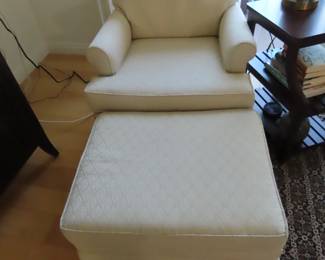 Armchair and footstool.