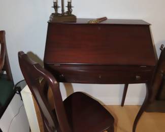 Ladies writing desk with chair.