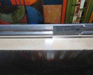 Small reproduction of Frank LLloyd Wright stained glass work.