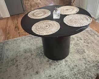 Sold Wood Round Table for office or anywhere. Needs some sanding & re-staining in a few spots around edges on the top. $400.