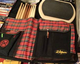 Drum pouch for drumsticks and supplies