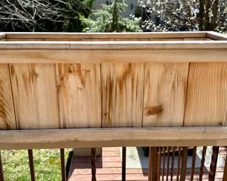 2nd of the Pair of Solid wood Deck Boxes