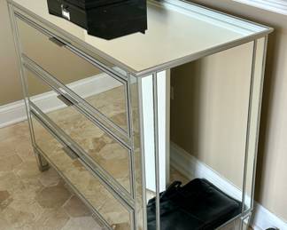 Pottery Barn Park Mirrored 3 Drawer Dresser