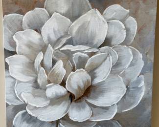 Floral Wall Art on Stretched Canvas 