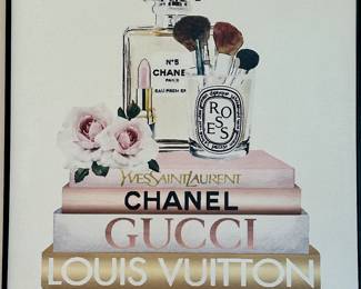 Yves St. Laurent, Chanel Gucci, Louis Vuitton Framed Print