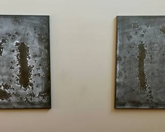 Pottery Barn Zinc Acid Wall Art.  Looks like Amoeba one celled organisms